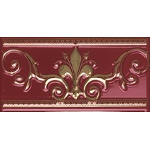 Almera Ceramica Noblesse Cenefa Burdeos Gold